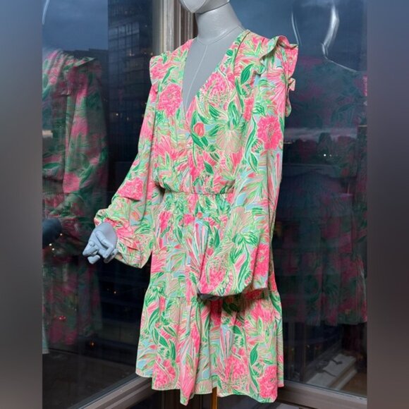 🆕 LILLY PULITZER 🧿 NWT Taviana Stretch Dress Coming in Hot Blue Horizon, Sz 12 - Picture 11 of 16